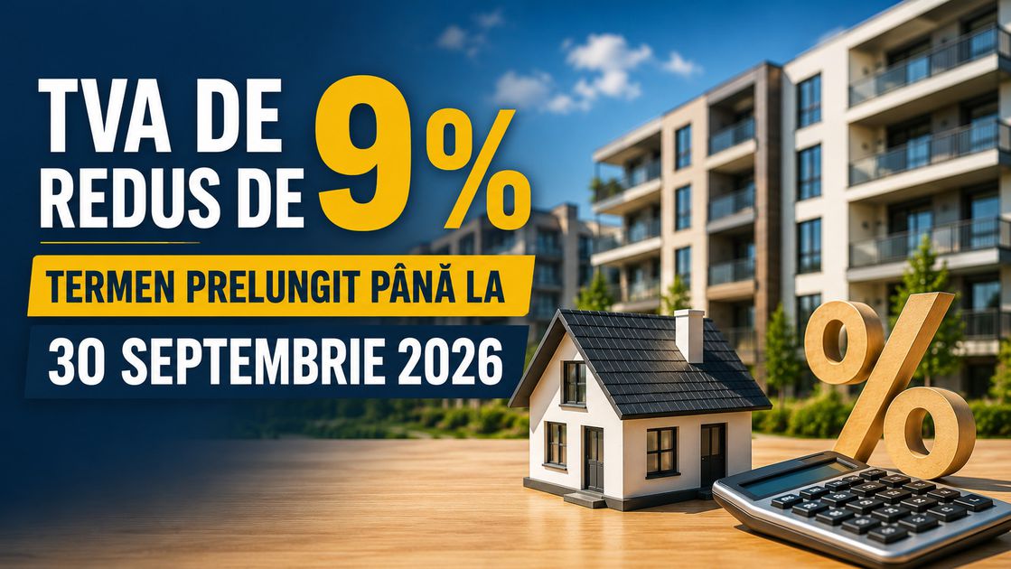 Prelungirea termenului pentru locuințele cu TVA redus la 9%