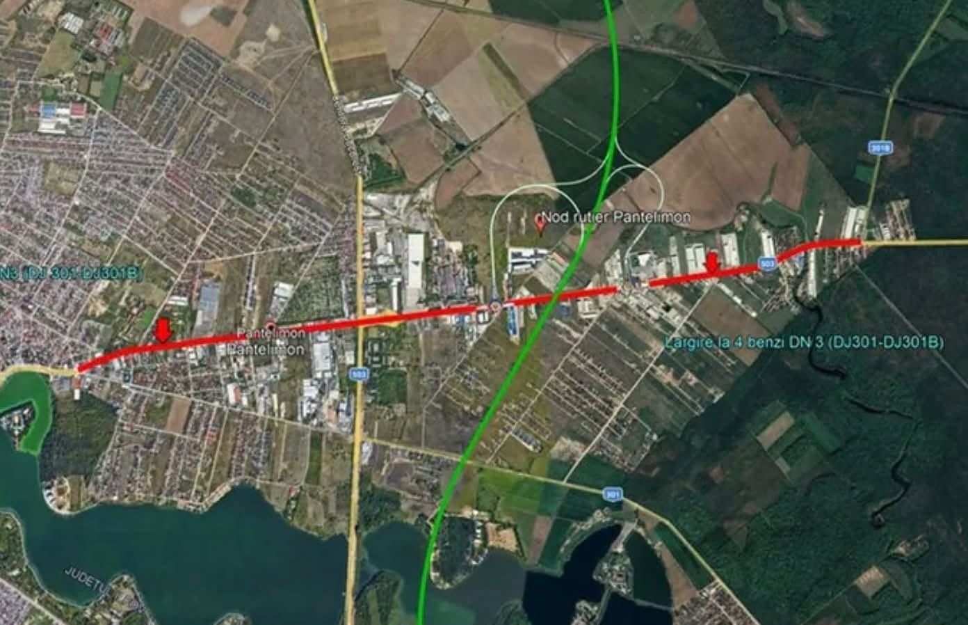 Proiect de lărgire la patru benzi a DN3 între Pantelimon și DJ301B