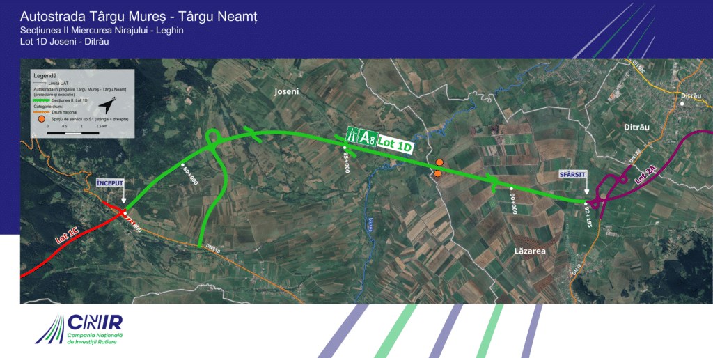 Progres pe lotul 1D al Autostrăzii Unirii: 320 de muncitori și 245 de utilaje mobilizate