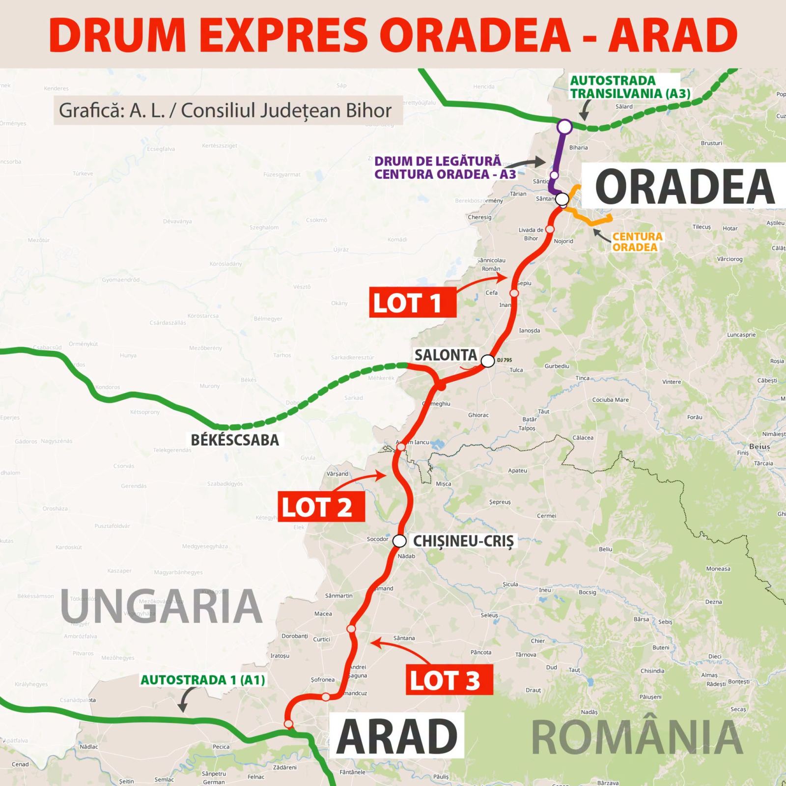 Lucrări pregătitoare pentru Drum Expres Arad – Oradea