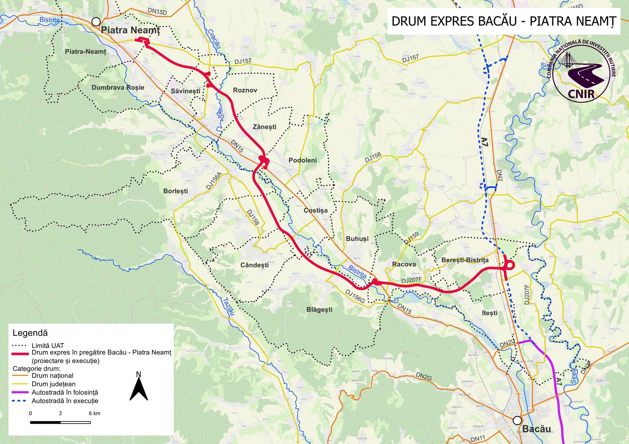 Noi demersuri pentru realizarea drumului expres Bacau-Piatra Neamt