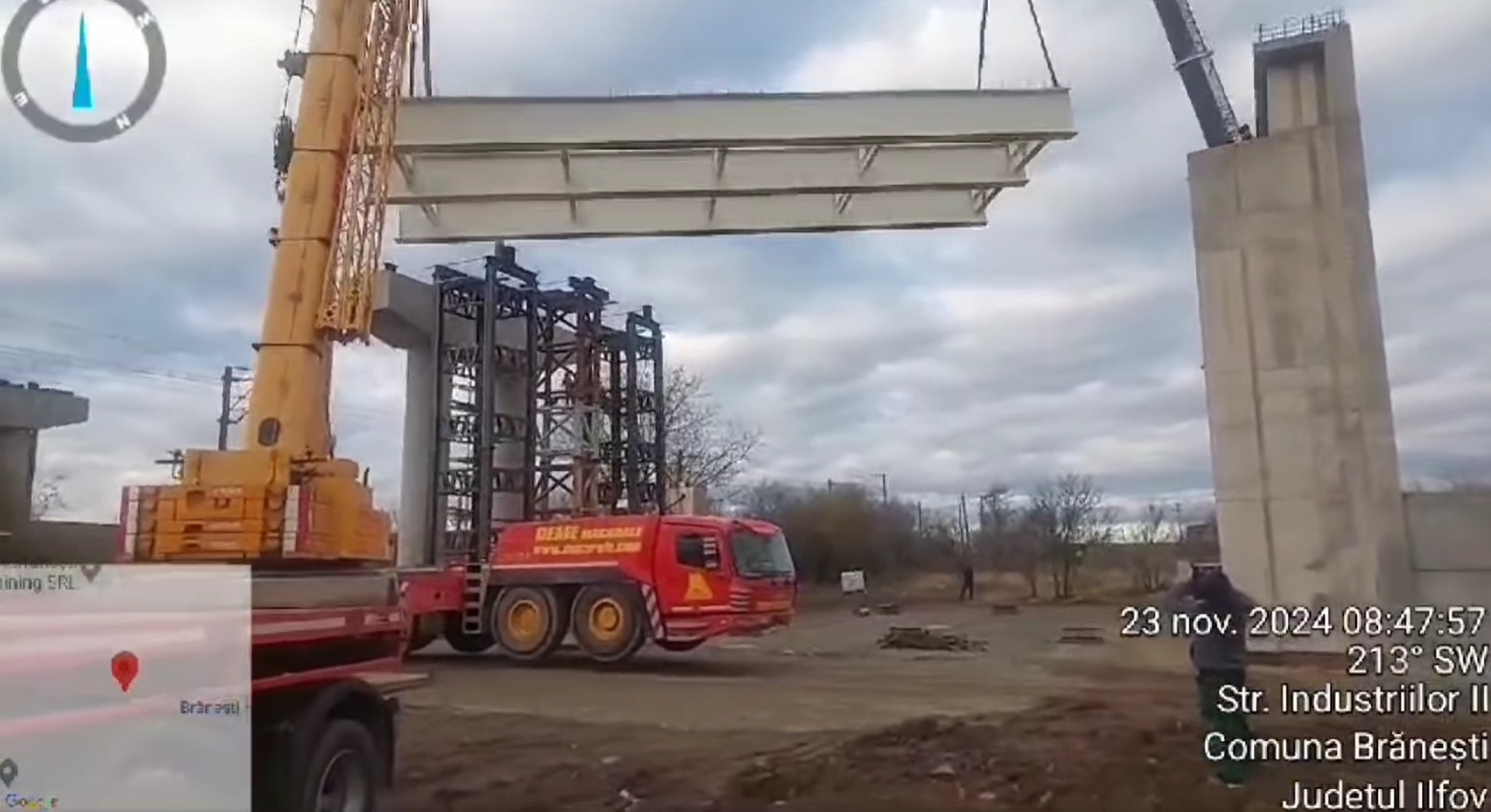 Ritm bun al lucrarilor pentru realizarea unui pasaj rutier peste CF