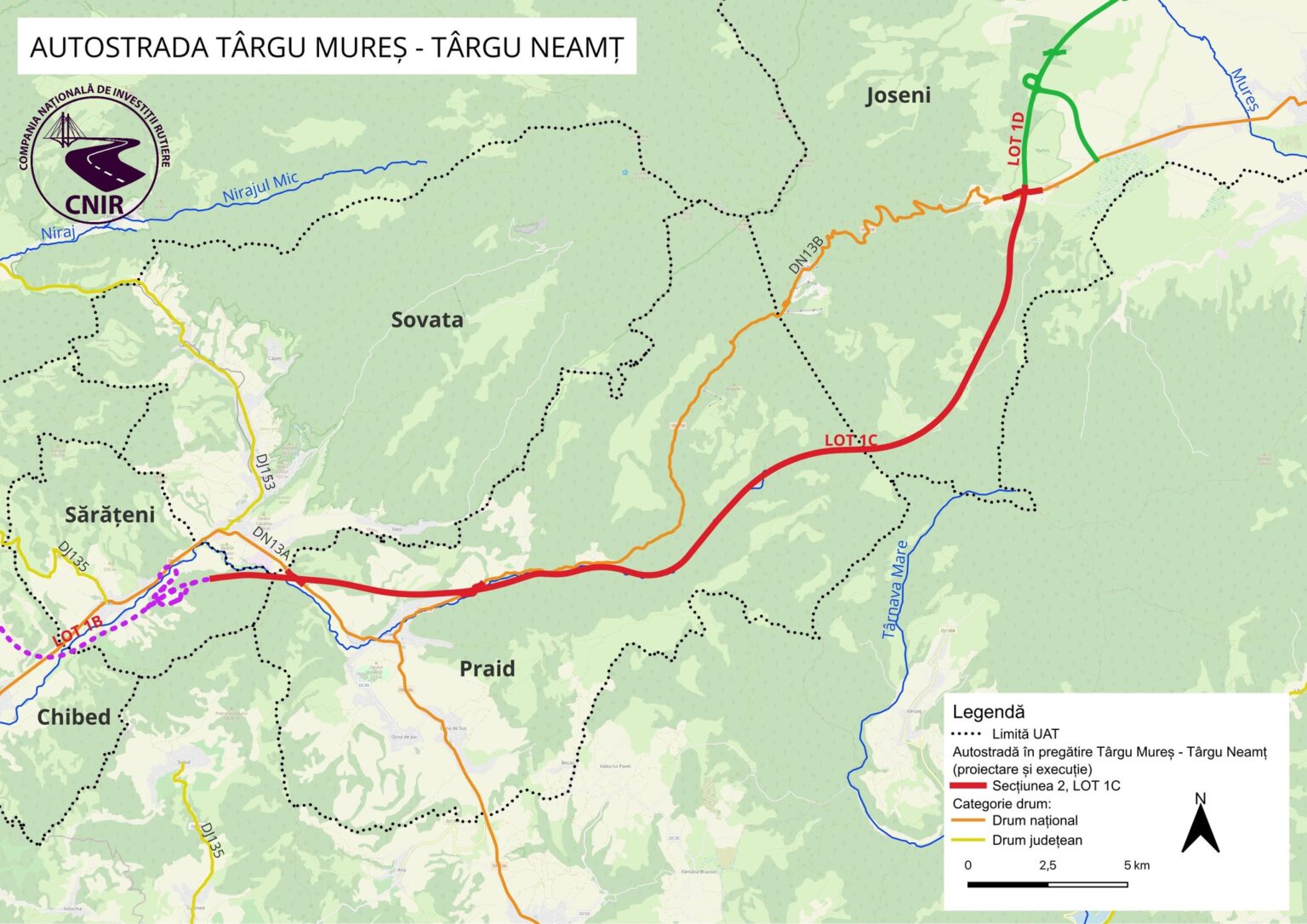 Autostrada A8, lot 1C Sarateni – Joseni: UMB poate intra in teren