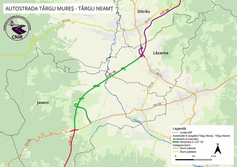 Autostrada A8 Unirii, lot 1D Joseni – Ditrau: 9 oferte pentru supervizarea contractului