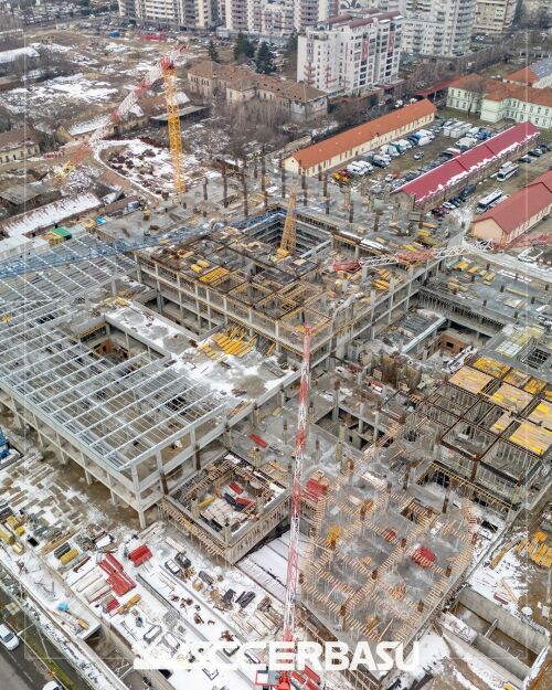 Constructii Erbasu: La Spitalul de Boli Infectioase si Pneumologie din Oradea va fi finalizata structura din beton armat